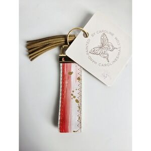 Key Fob Chain Holder Hand Painted Lanyard Strap‎ Acrylic Tassel Mathew 16:19